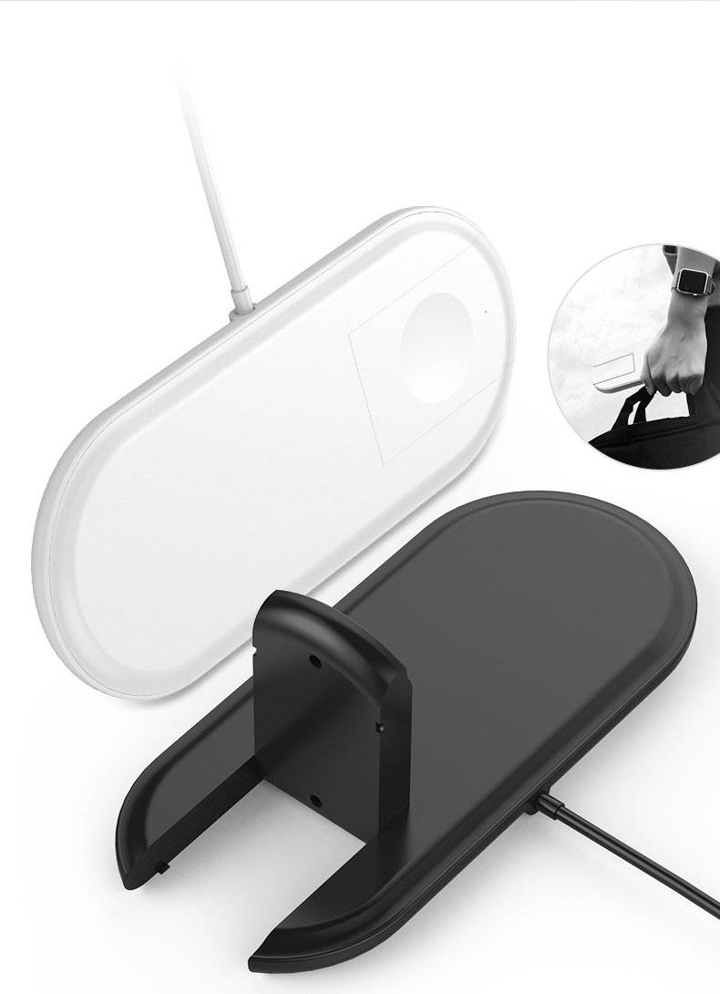Cyoo - 2in1 Wireless Lade Pad - Schwarz - Ladegerät - QI Standard