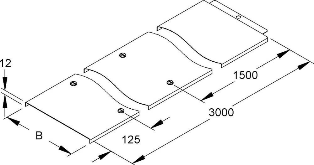Niedax Kabelrinnendeckel RDV 300