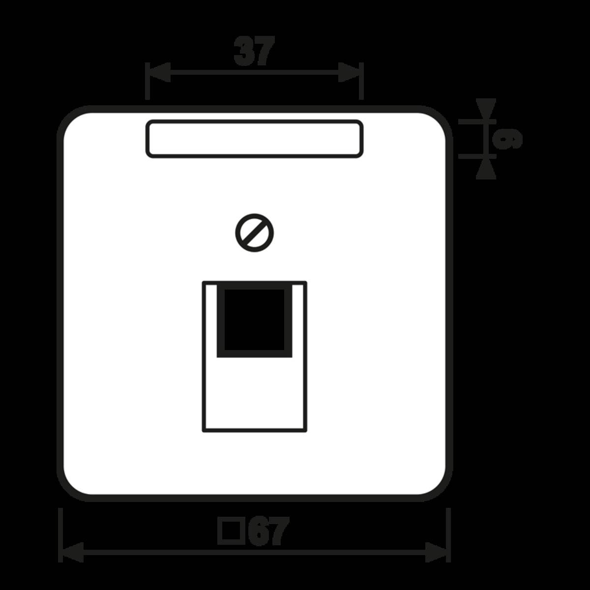 Jung Abdeckung Schriftfeld aws CD 569-1 NAUA WW