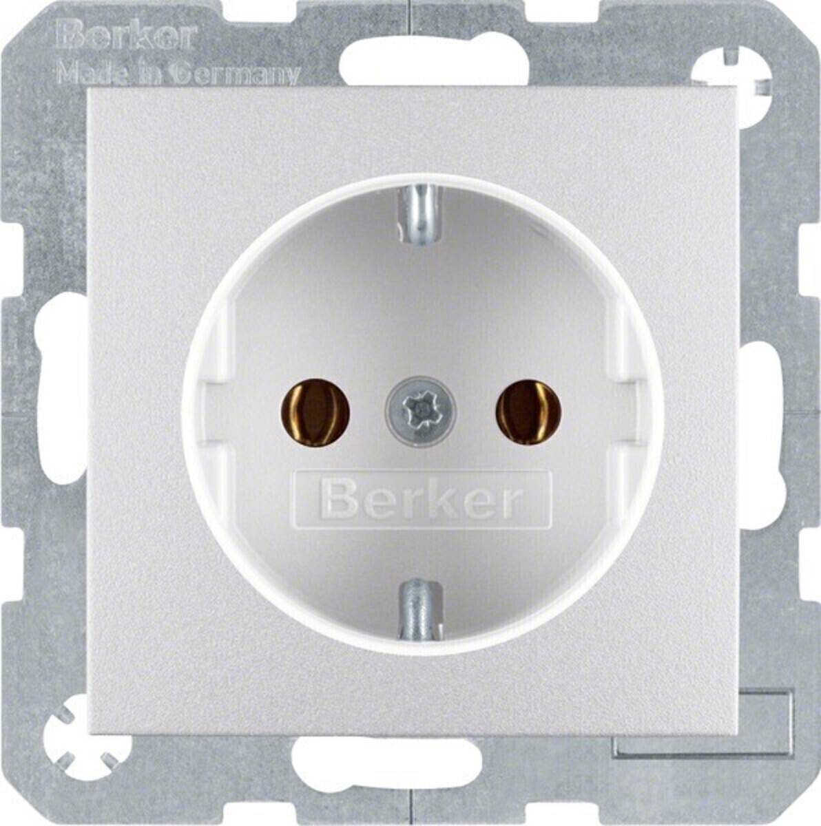 Berker Schuko-Steckd.alu matt 47431404