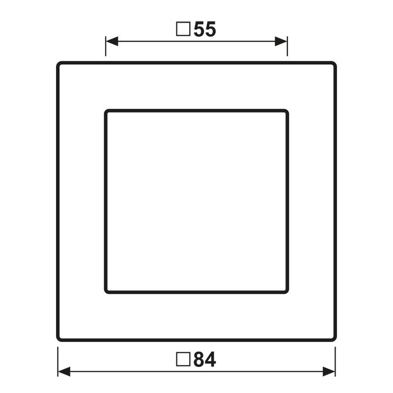 Jung Glasrahmen 1-fach rt AC 581 GL RT