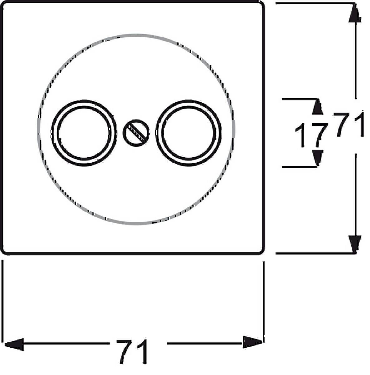 Busch-Jaeger Zentralscheibe sw mt 1743-775