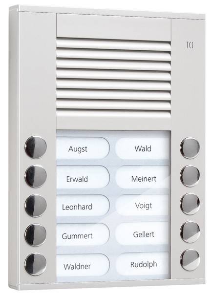 TCS Tür Control Audioaußenstation 2-reihig PES10-EN/04