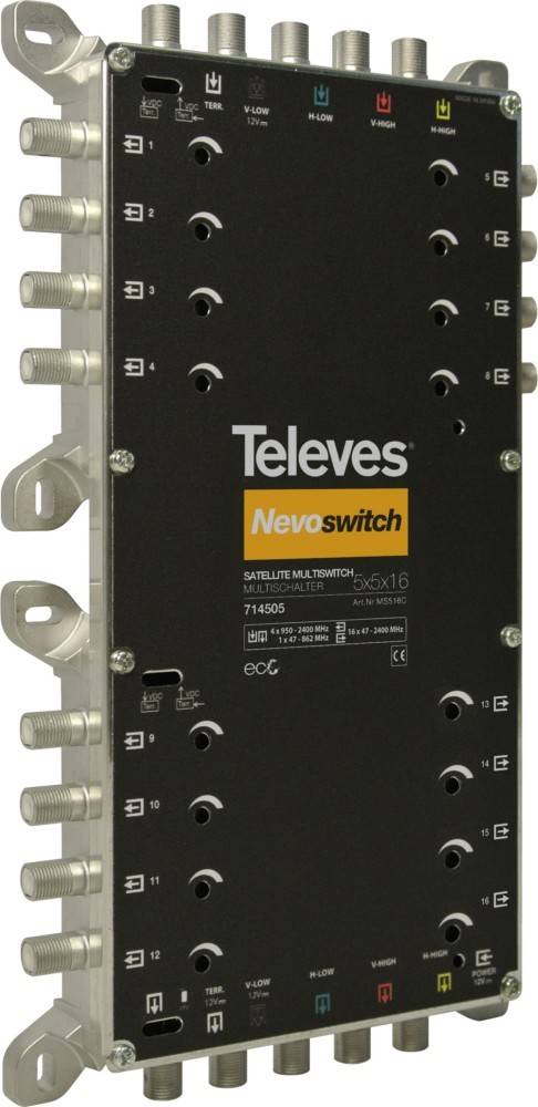 Televes Multischalter 5 in 16 Guß MS516C