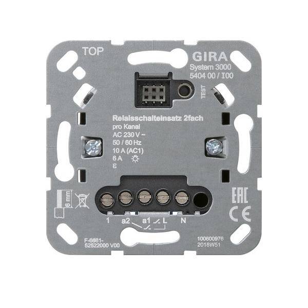 Gira Relaisschalteinsatz 2fach 540400