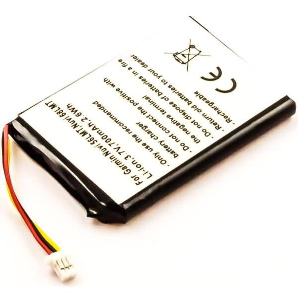 Akku für Garmin DriveSmart 51 LMT-D EU Li-Ion 3,7 Volt 700 mAh schwarz