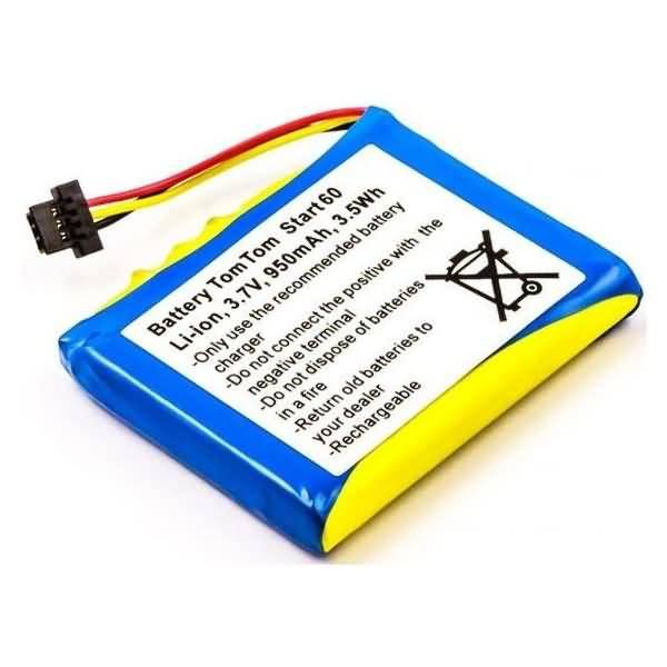 Akku für Tomtom Start 60 M Li-Ion 3,7 Volt 900 mAh schwarz