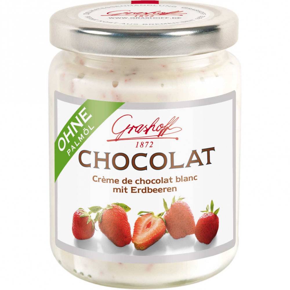 Grashoff Chocolat Crème de chocolat blanc mit Erdbeeren 250g Inhalt: 250g
