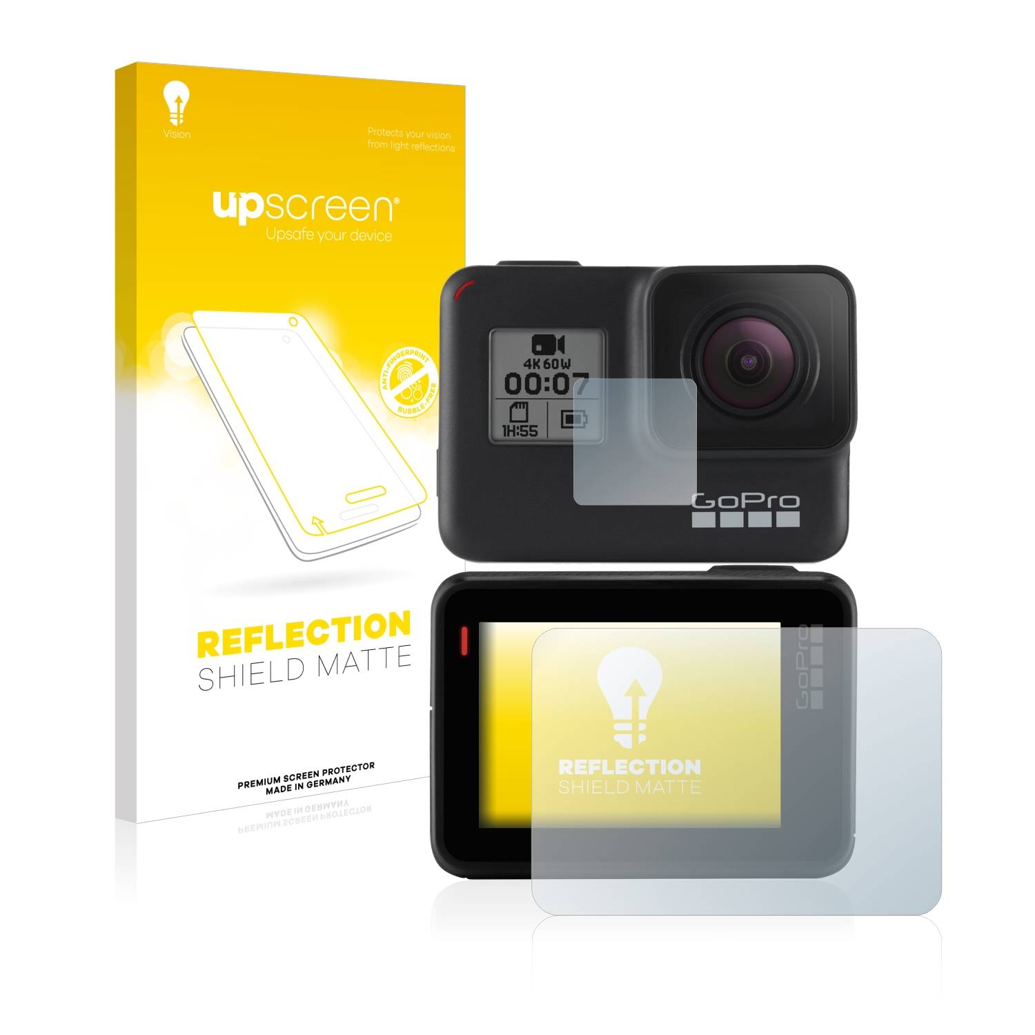 upscreen Reflection Shield Matt Schutzfolie für GoPro Hero 7 Black