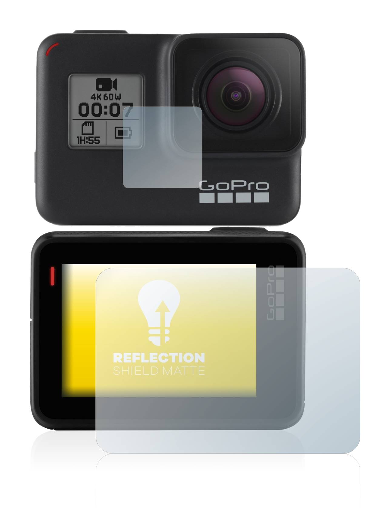 upscreen Reflection Shield Matt Schutzfolie für GoPro Hero 7 Black