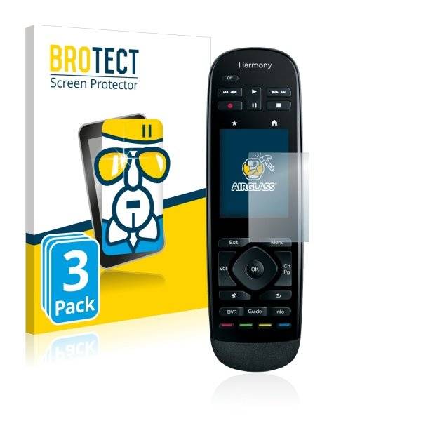 3x Panzerglasfolie Klar für Logitech Harmony Ultimate