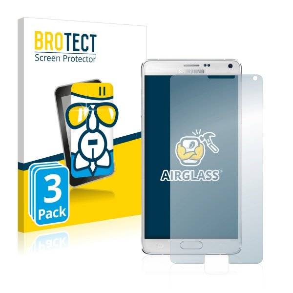 3x Panzerglasfolie Klar für Samsung Galaxy Note 4