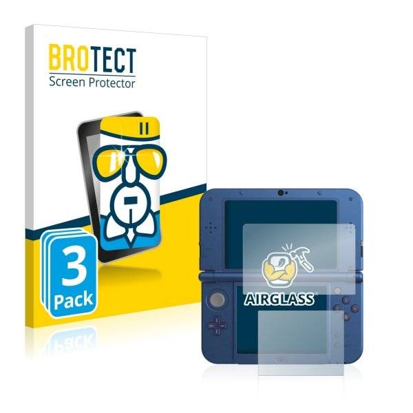 3x Panzerglasfolie Klar für Nintendo New 3DS XL