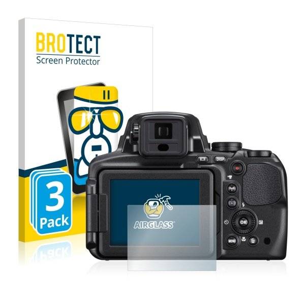 3x Panzerglasfolie Klar für Nikon Coolpix P900