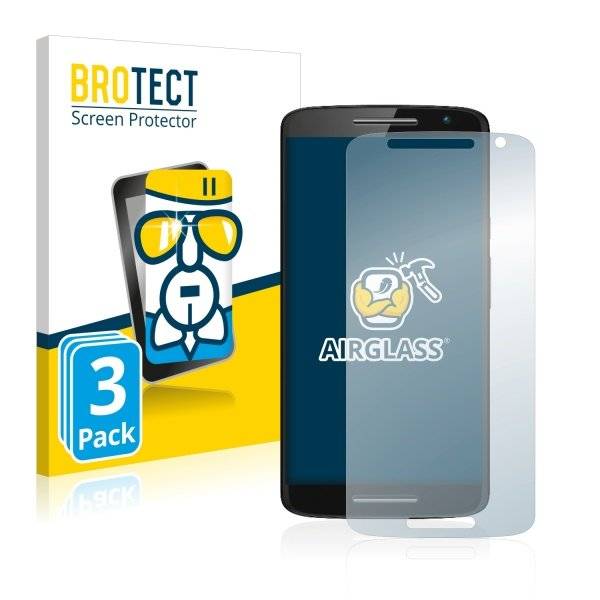 3x Panzerglasfolie Klar für Motorola Moto X Play