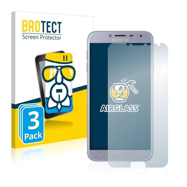 3x Panzerglasfolie Klar für Samsung Galaxy J4 2018