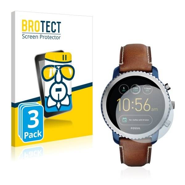 3x Panzerglasfolie Klar für Fossil Q Explorist (3.Gen)