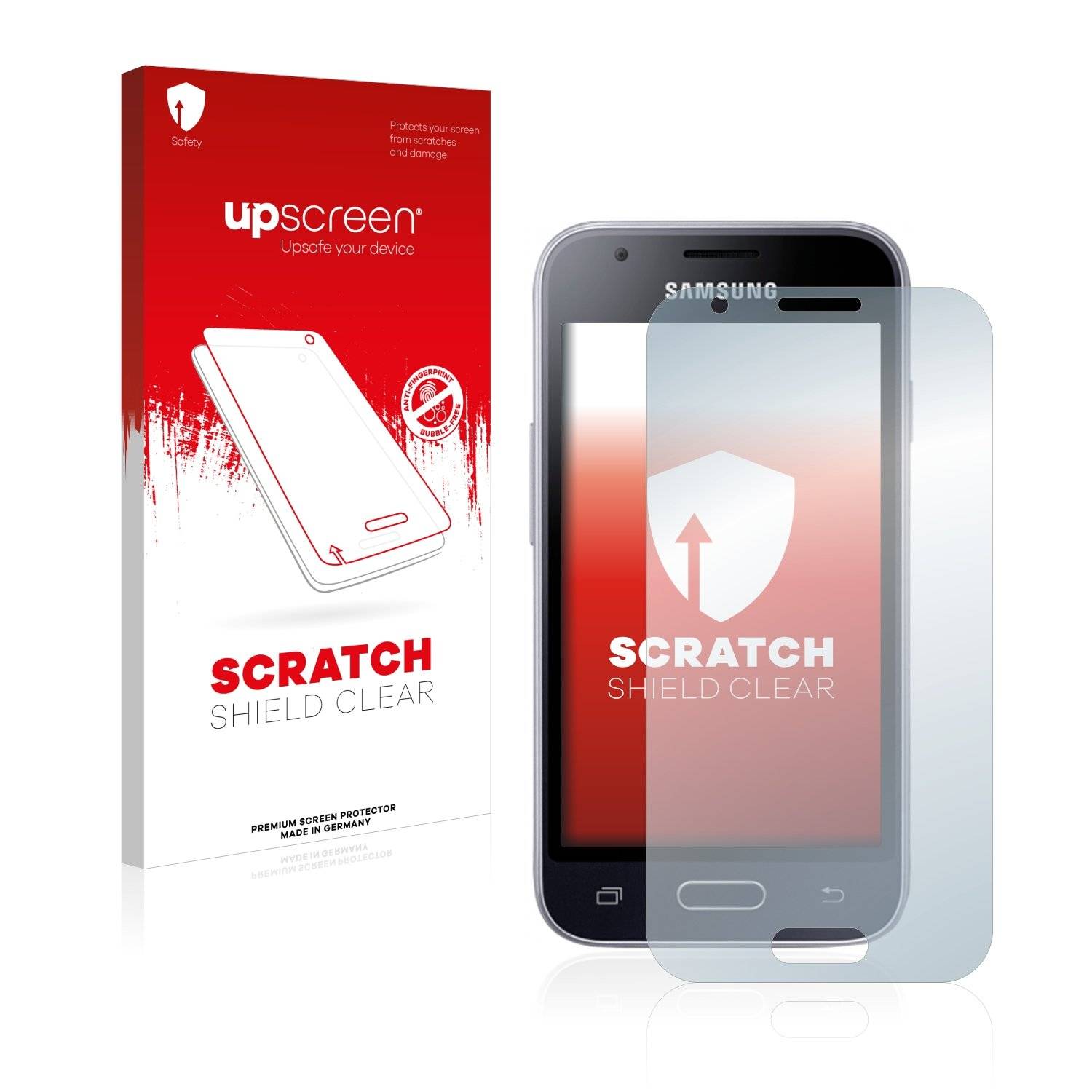 upscreen® Scratch Shield Clear Premium Displayschutzfolie für Samsung Galaxy J1 Mini Prime