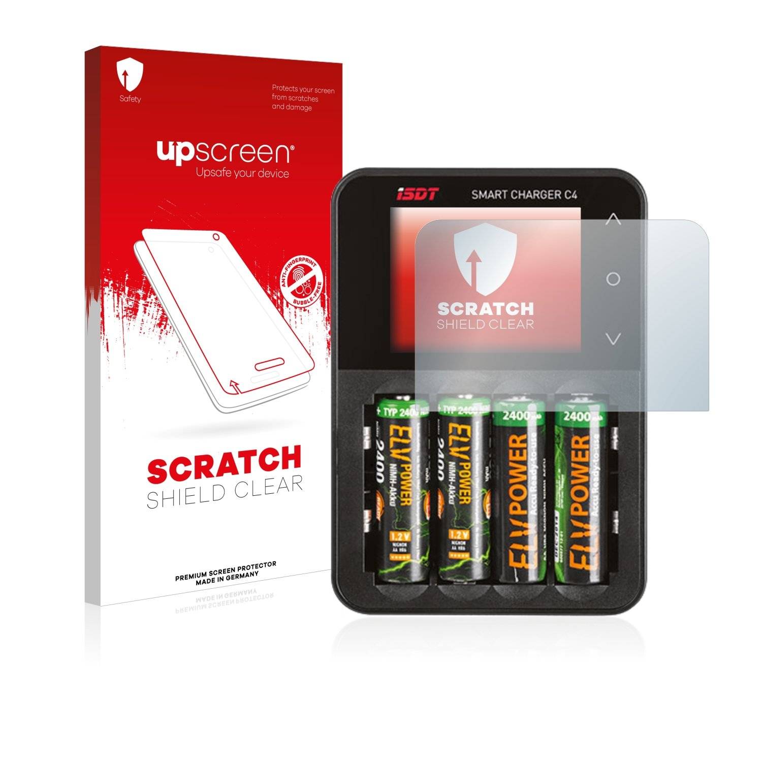 upscreen® Scratch Shield Clear Premium Displayschutzfolie für ISDT Smart Charger C4