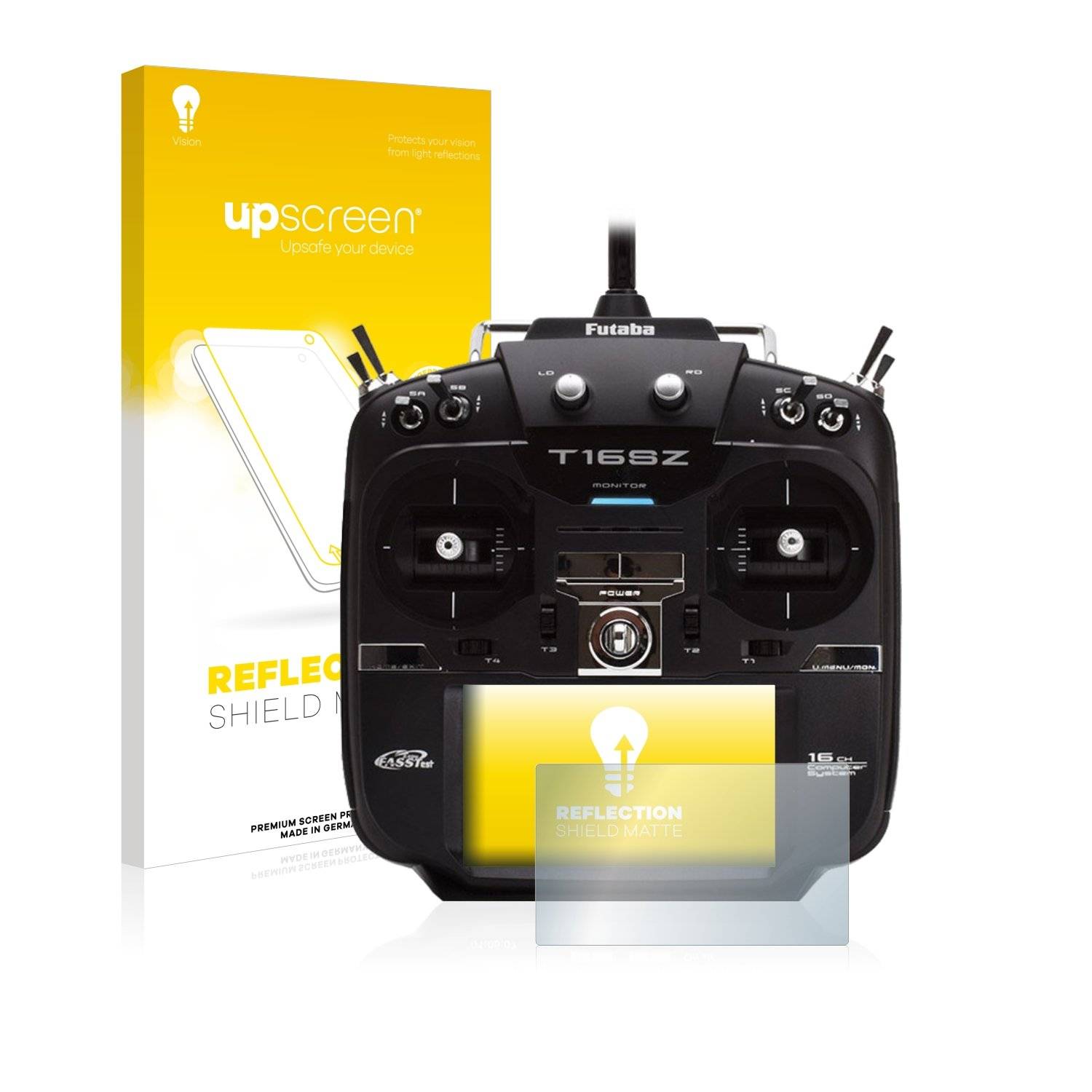 upscreen® Reflection Shield Matte Displayschutzfolie Premium für Robbe Futaba T16SZ