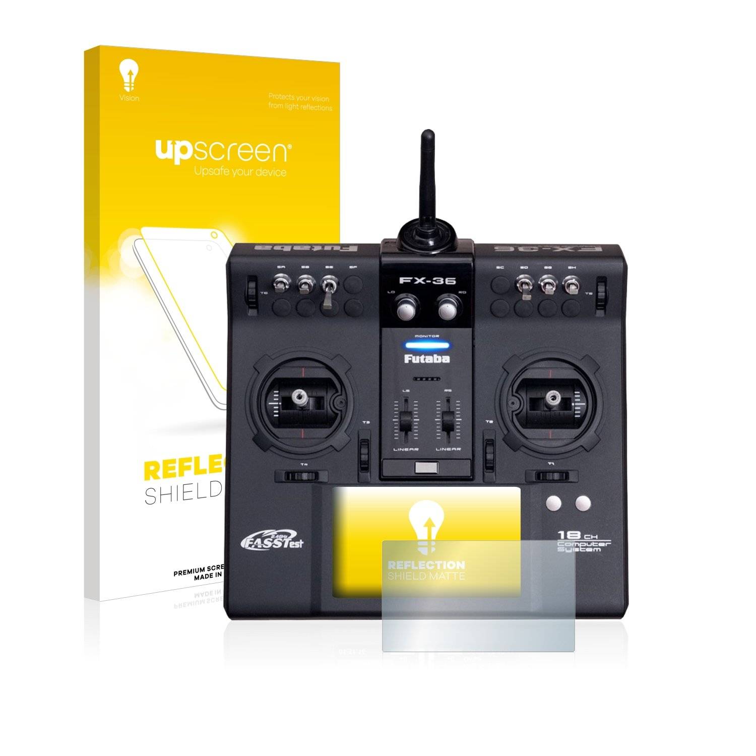 upscreen® Reflection Shield Matte Displayschutzfolie Premium für Robbe Futaba FX-36