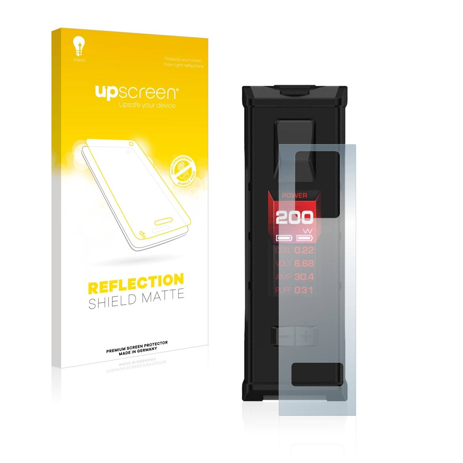 upscreen Reflectio Shiel Matt Premiu Displayschutzfoli fü GeekVap Aegi Legend
