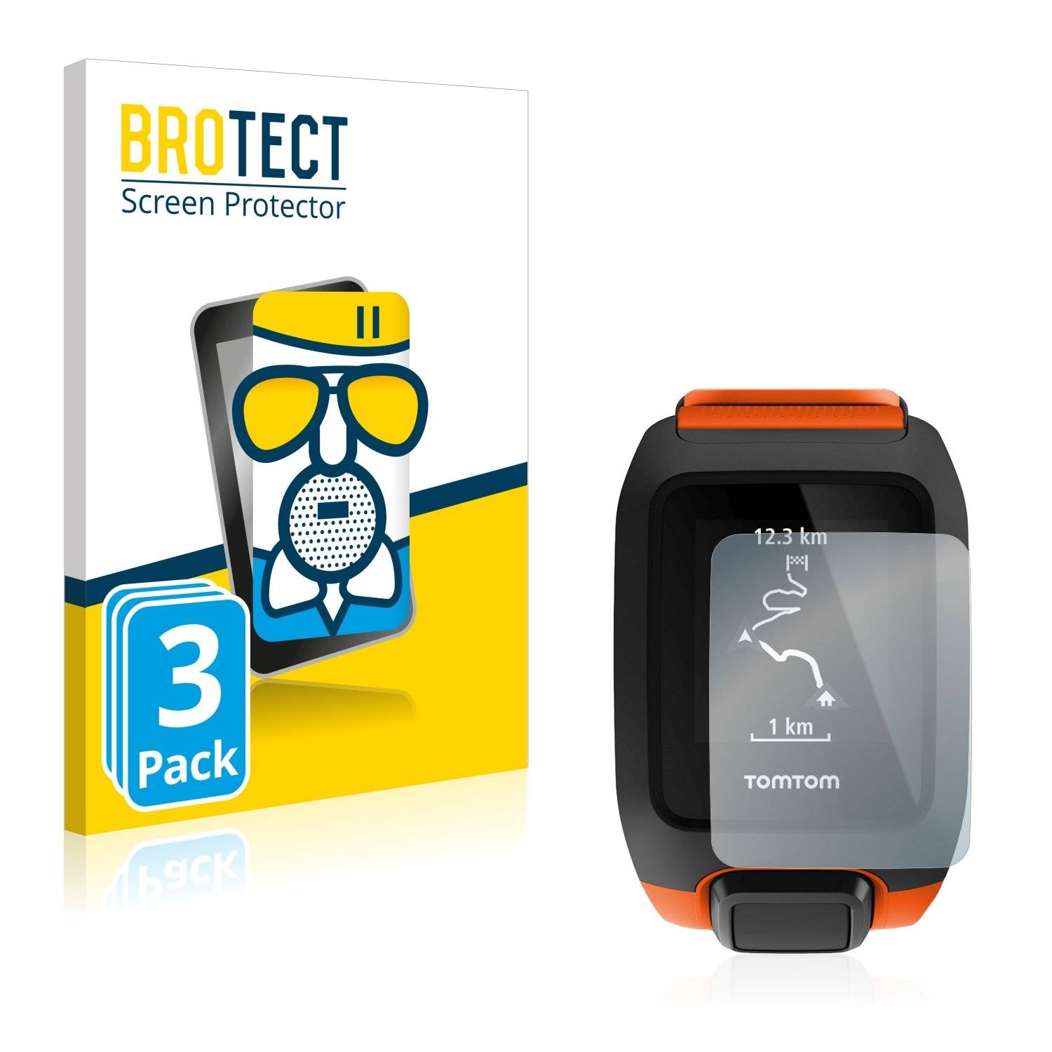 3 BROTECT AirGlass Matt Panzerglasfoli fü TomTo Adventurer