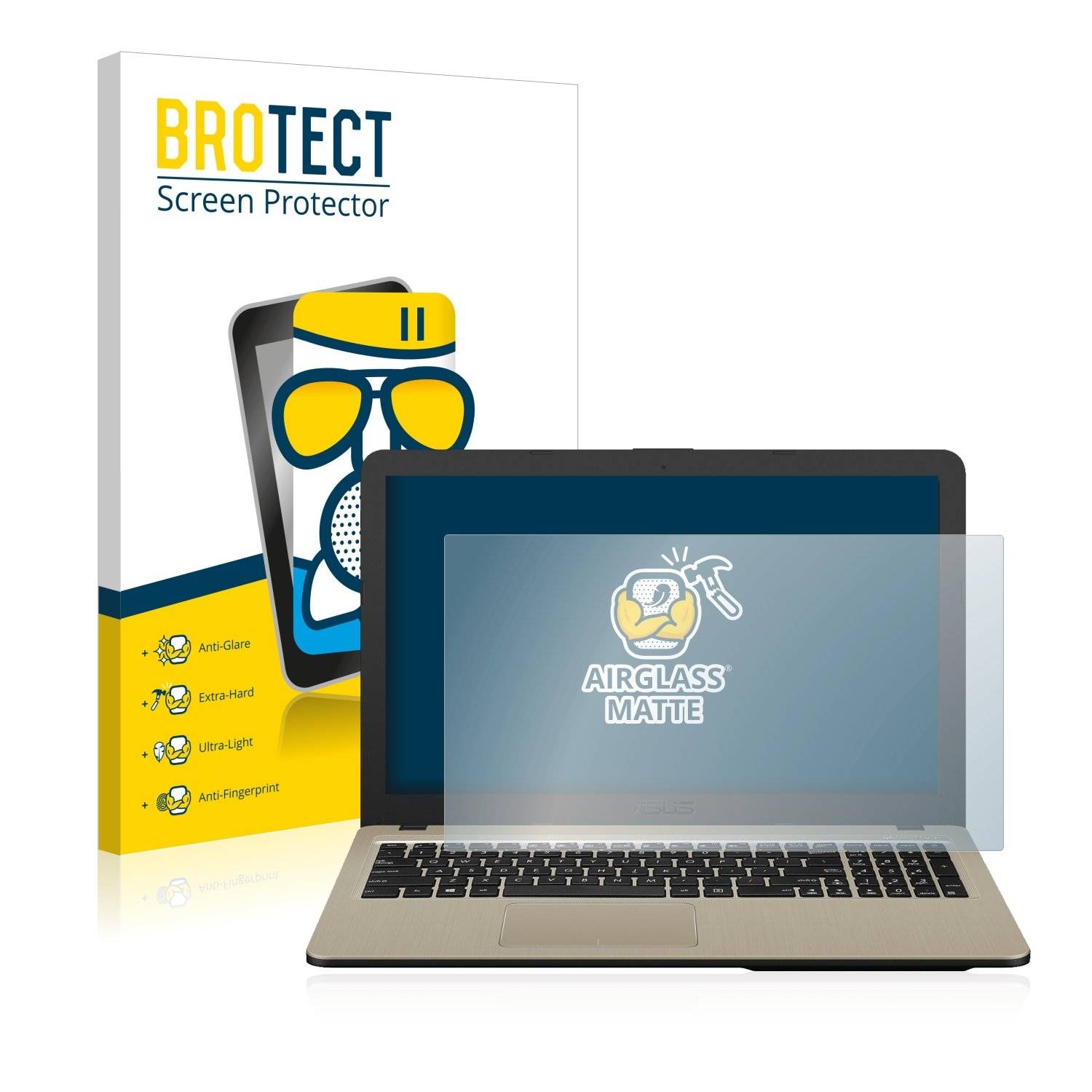 BROTECT AirGlass Matt Panzerglasfoli fü Asu VivoBoo F540MA-GQ056T