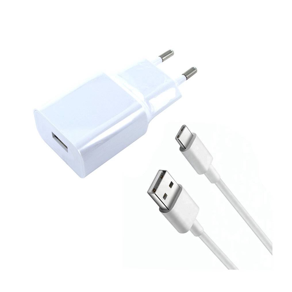 Xiaomi - MDY-08-EO - USB Charger + Charging Cable USB to Typ-C - White
