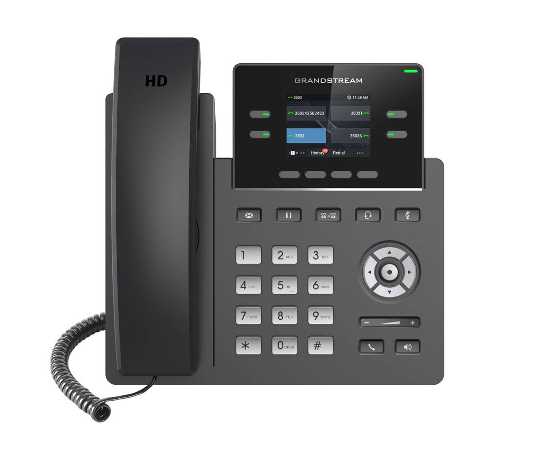 Grandstream GRP2612W - VoIP-Telefon mit Rufnummernanzeige/Anklopffunktion