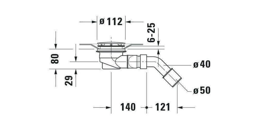 Duravit Duschwannenablauf chrom chrom