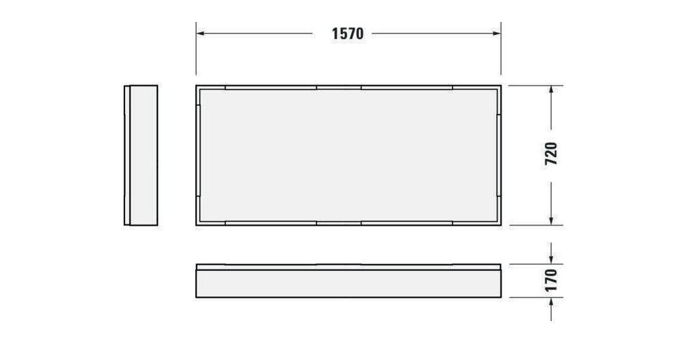 Duravit Rechteck-Duschwanne D-CODE mit Antislip, weiß 1600x750x85mm