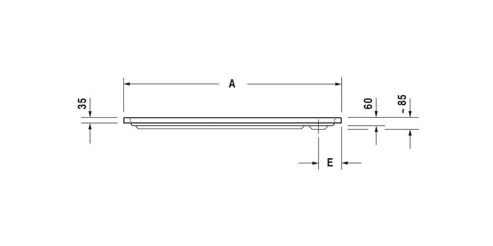 Duravit Rechteck-Duschwanne D-CODE mit Antislip, weiß 1600x750x85mm