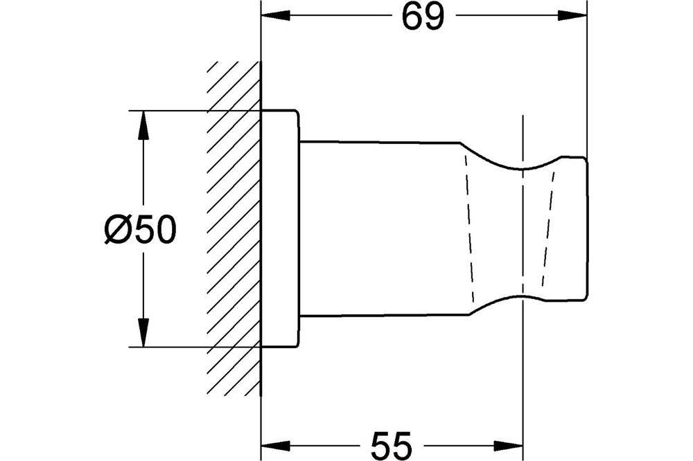 GROHE Handbrausehalter RAINSHOWER ni verst chr rd Ros