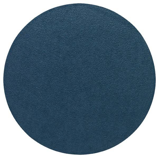 Eine runde, dunkelblau gefärbte Schleifscheibe mit strukturierter Oberfläche, die üblicherweise zum Schleifen und Glätten von Oberflächen verwendet wird.