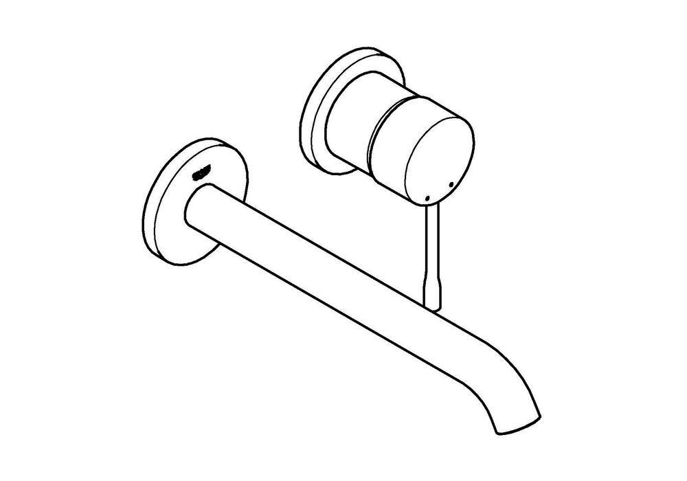 GROHE 2-Loch-Waschtischbatterie ESSENCE Ausldg 230mm su-st