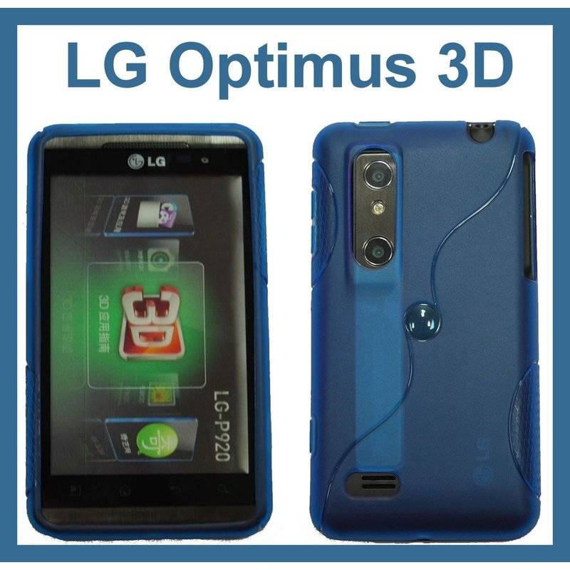 LG Optimus 3D Handy Silikon Schutzhülle Cover Case Blau