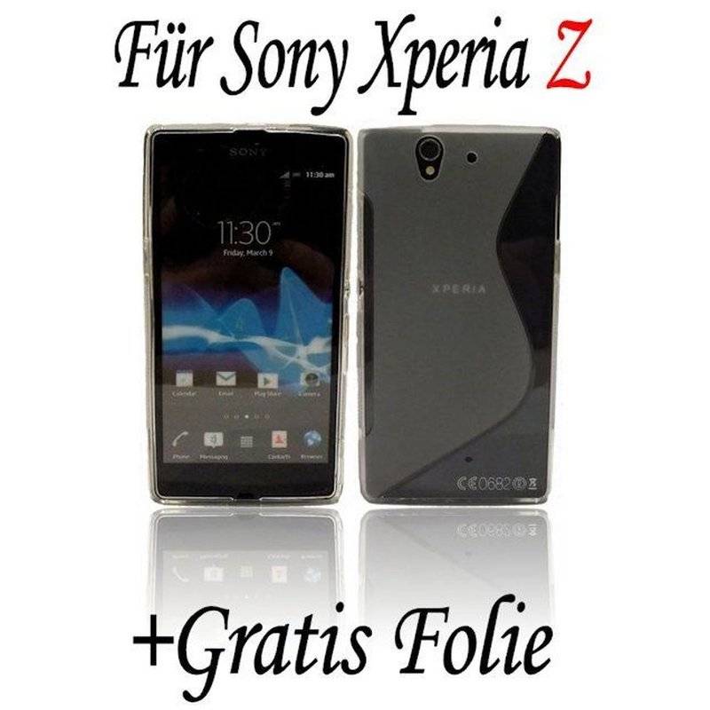 Sony Xperia Z Handy Silikon Schutzhülle Cover Case Transparent