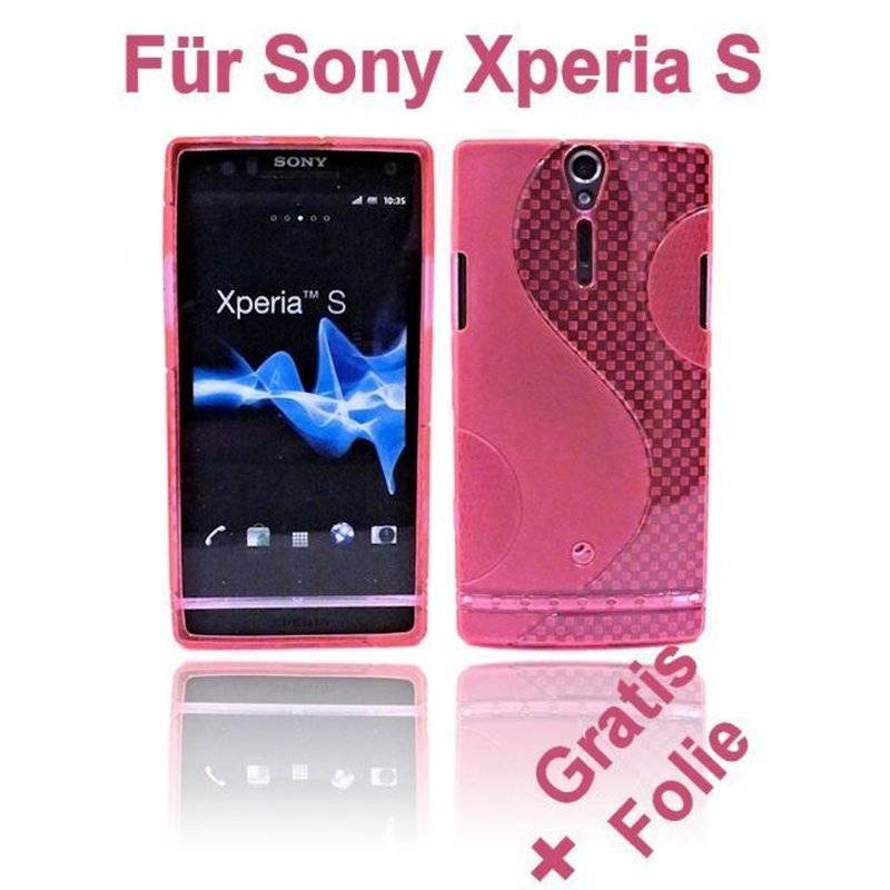 Sony Xperia S Handy Silikon Schutzhülle Cover Case Pink
