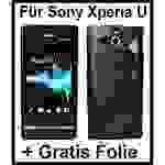 Sony Xperia U St25i Handy Silikon Schutzhülle Cover Case Schwarz
