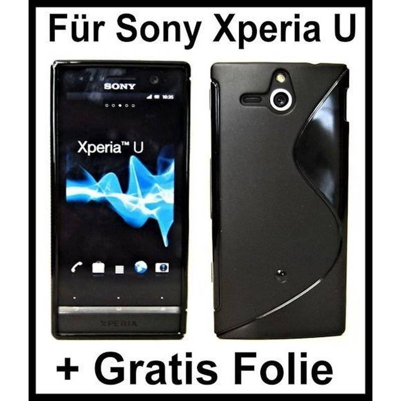 Sony Xperia U St25i Handy Silikon Schutzhülle Cover Case Schwarz