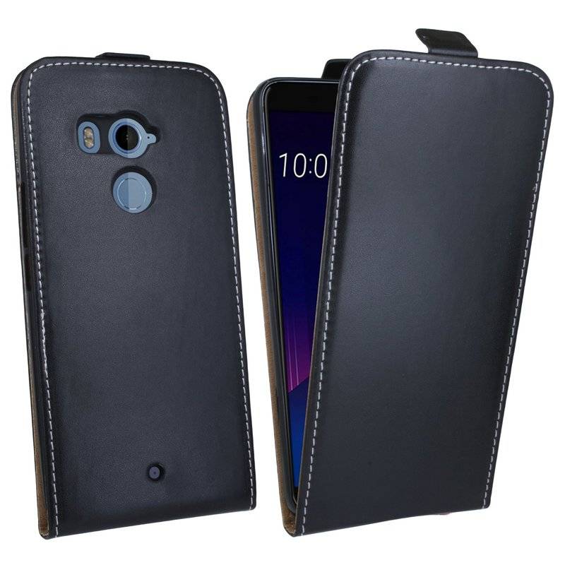 HTC U11 Handyhülle Tasche Flip Case Smartphone Schutzhülle Schwarz
