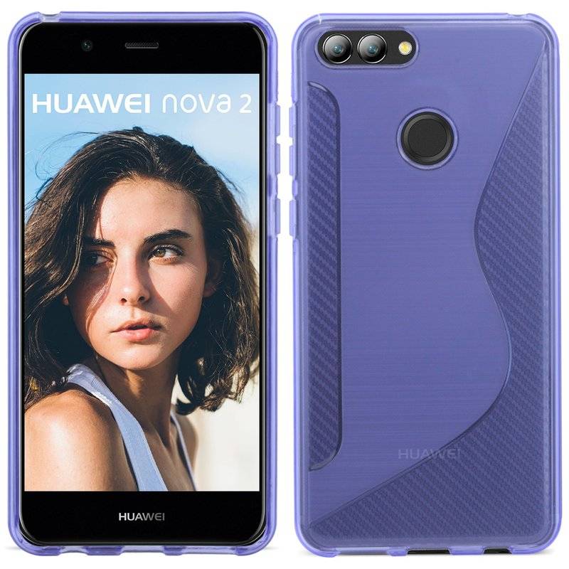 Huawei Nova 2 Handy Silikon Schutzhülle Cover Case Lila