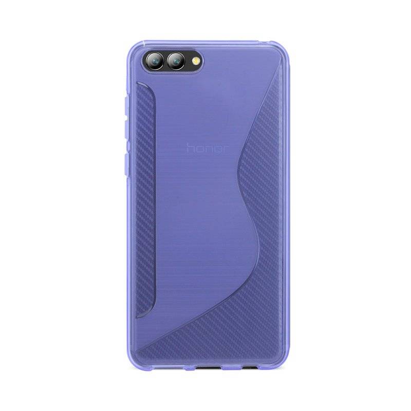 Honor View 10 Handy Silikon Schutzhülle Cover Case Lila