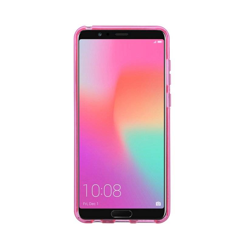 Honor View 10 Handy Silikon Schutzhülle Cover Case Pink