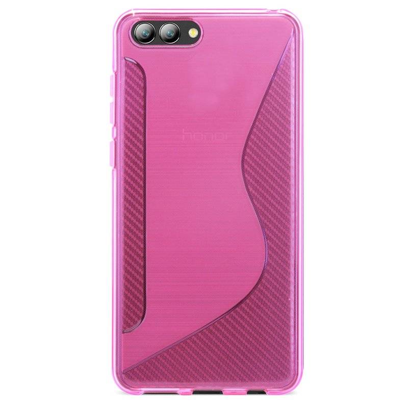 Honor View 10 Handy Silikon Schutzhülle Cover Case Pink