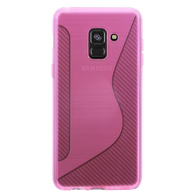 Samsung Galaxy A8 2018 Handy Silikon Schutzhülle Cover Case Pink