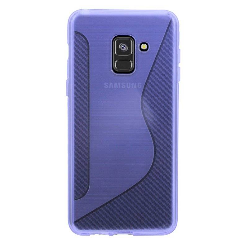 Samsung Galaxy A8 Plus 2018 Handy Silikon Schutzhülle Cover Case Lila