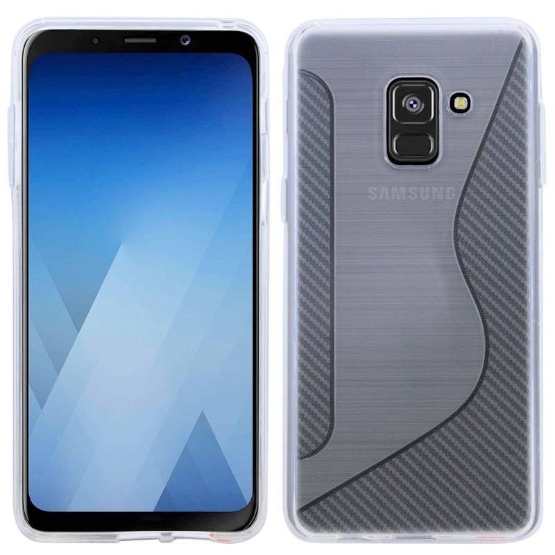 Samsung Galaxy A8 Plus 2018 Handy Silikon Schutzhülle Cover Case Transparent