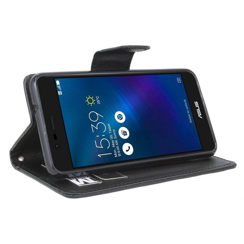 Asus Zenfone 3 Max ZC551KL Handyhülle Tasche Flip Case Smartphone Schutzhülle Schwarz